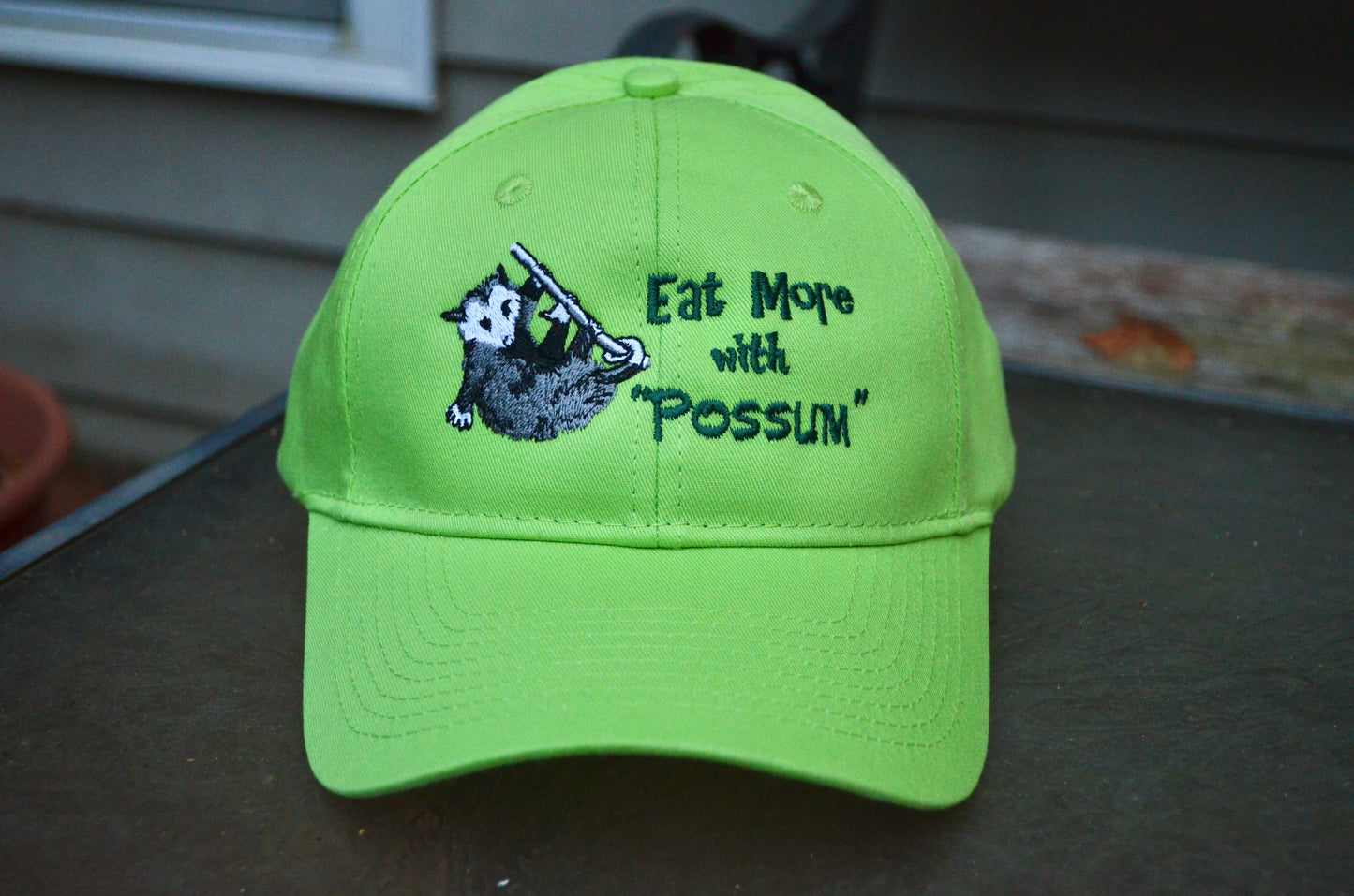 Lime Green Possum Seasoning Hat