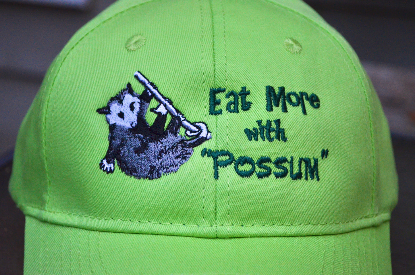 Lime Green Possum Seasoning Hat