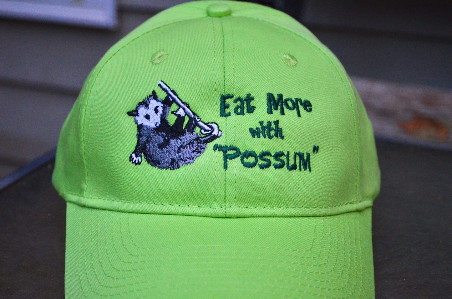 Lime Green Possum Seasoning Hat