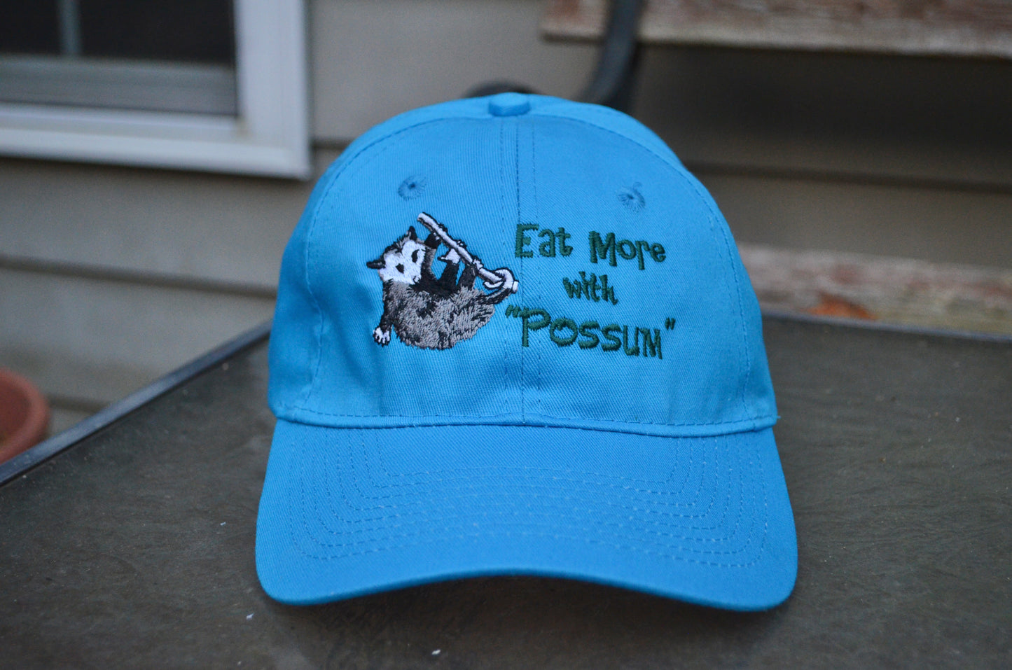 Bright Blue Possum Seasoning Hat