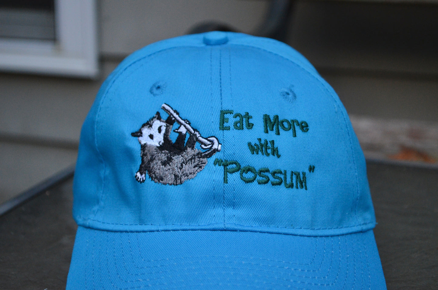 Bright Blue Possum Seasoning Hat