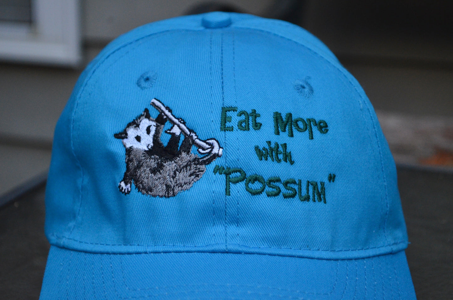 Bright Blue Possum Seasoning Hat