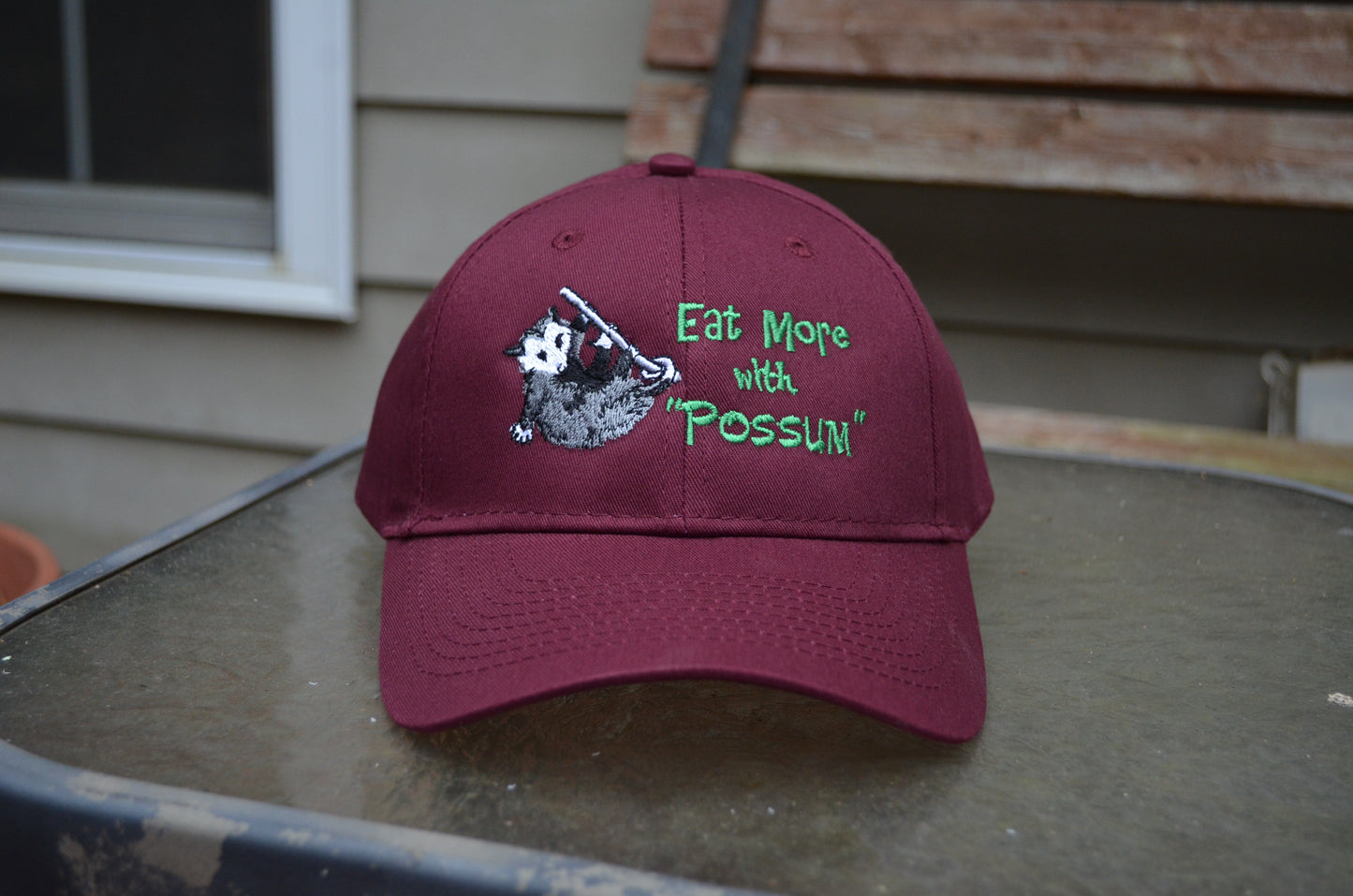 Burgundy Possum Seasoning Hat