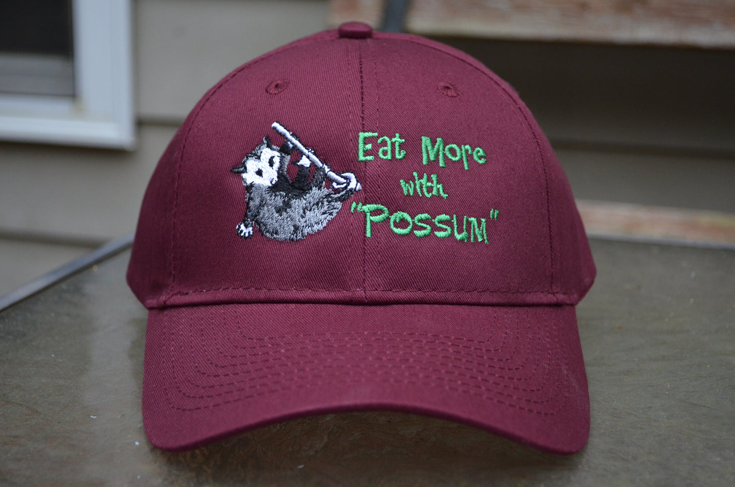 Burgundy Possum Seasoning Hat