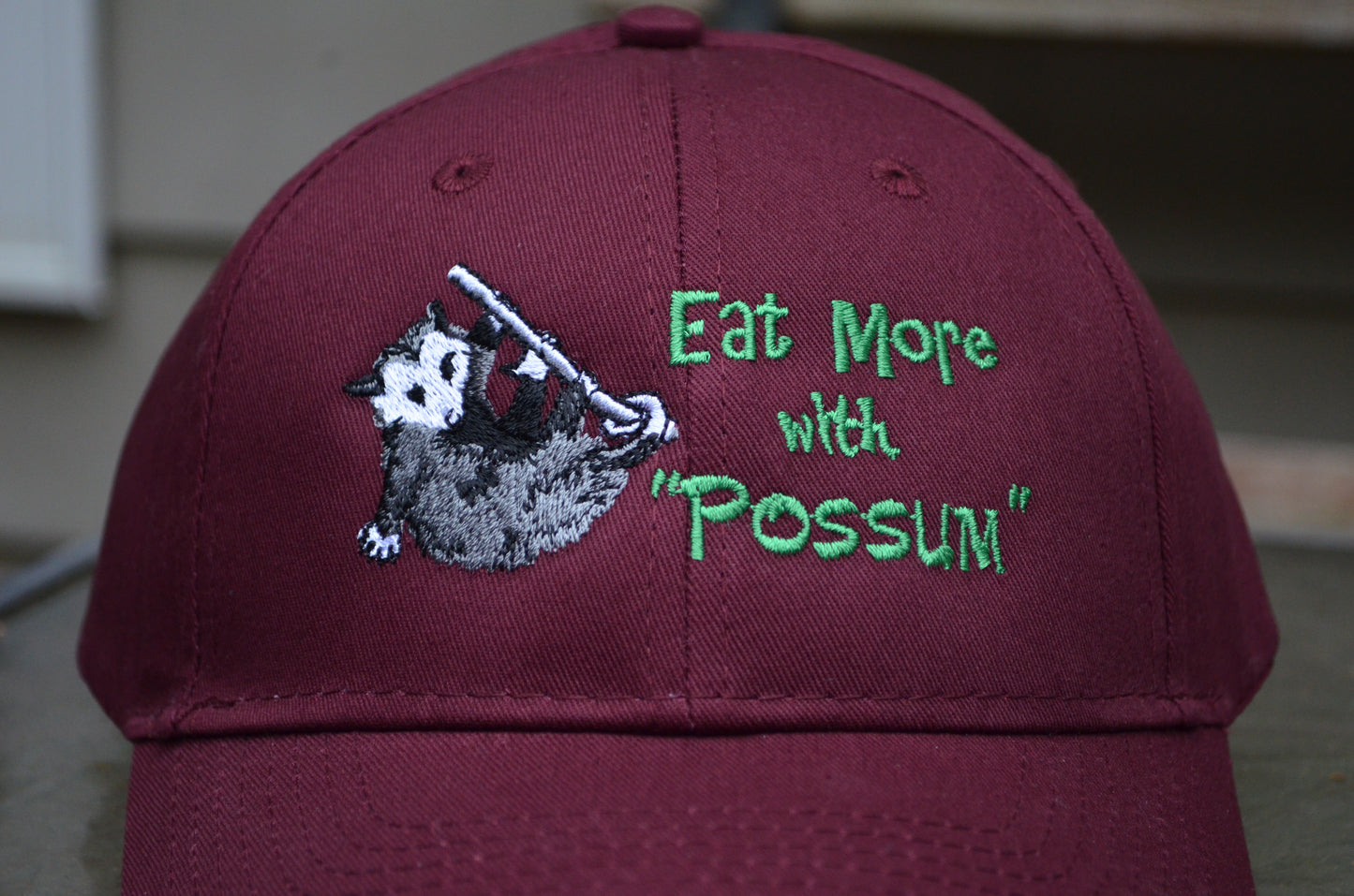 Burgundy Possum Seasoning Hat