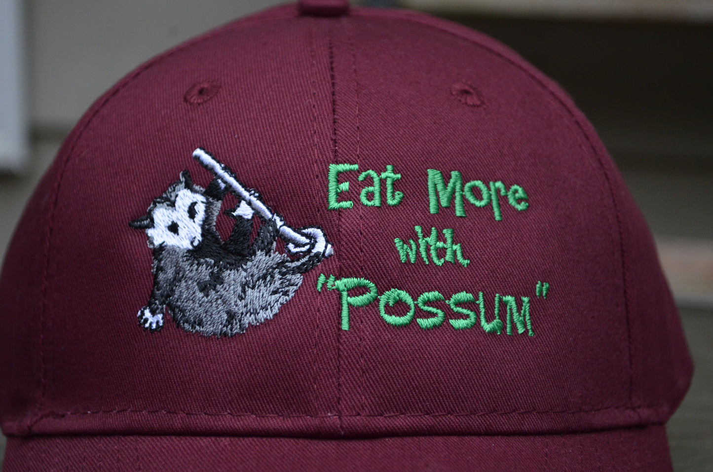 Burgundy Possum Seasoning Hat