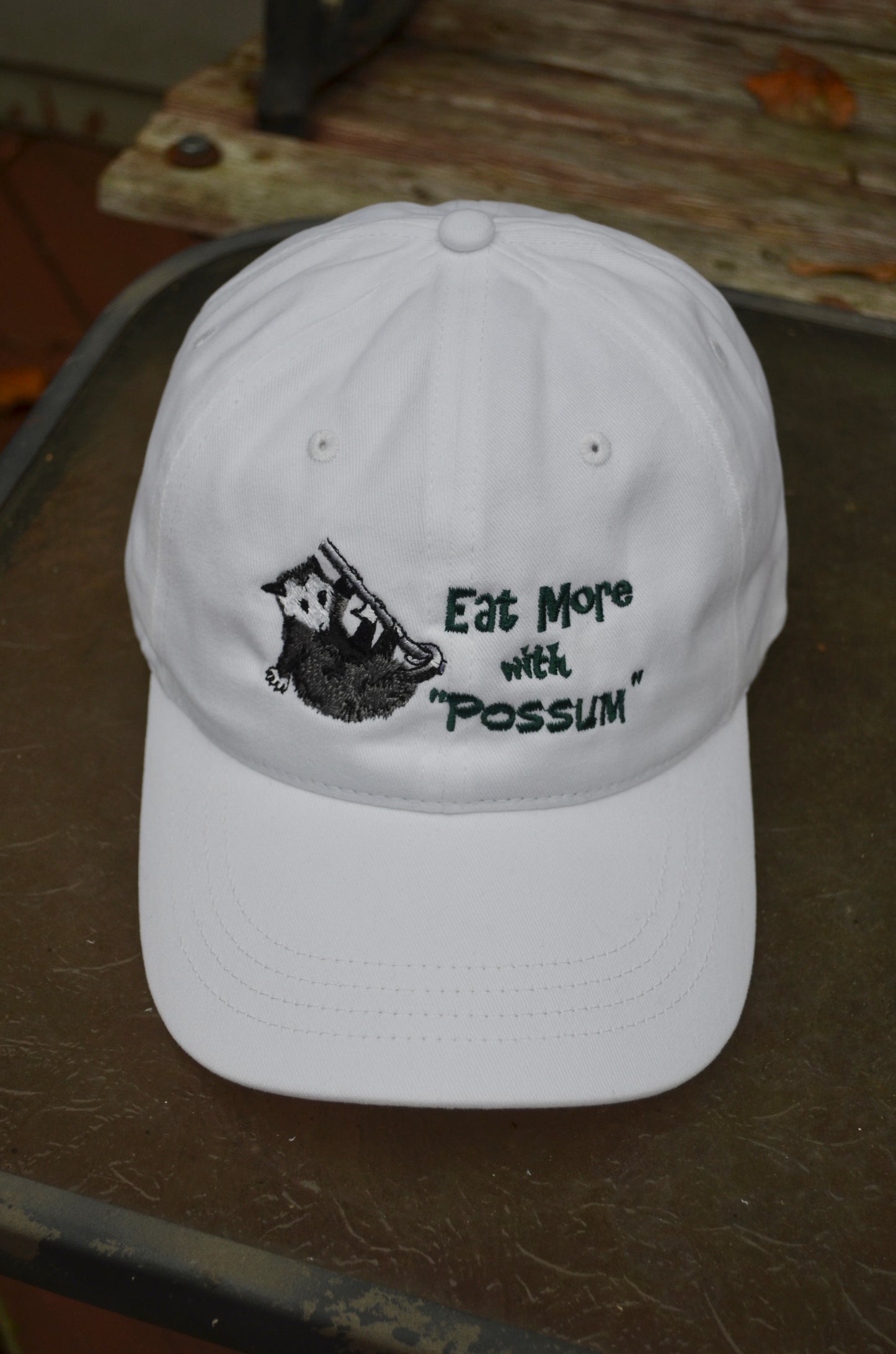 White Possum Seasoning Hat