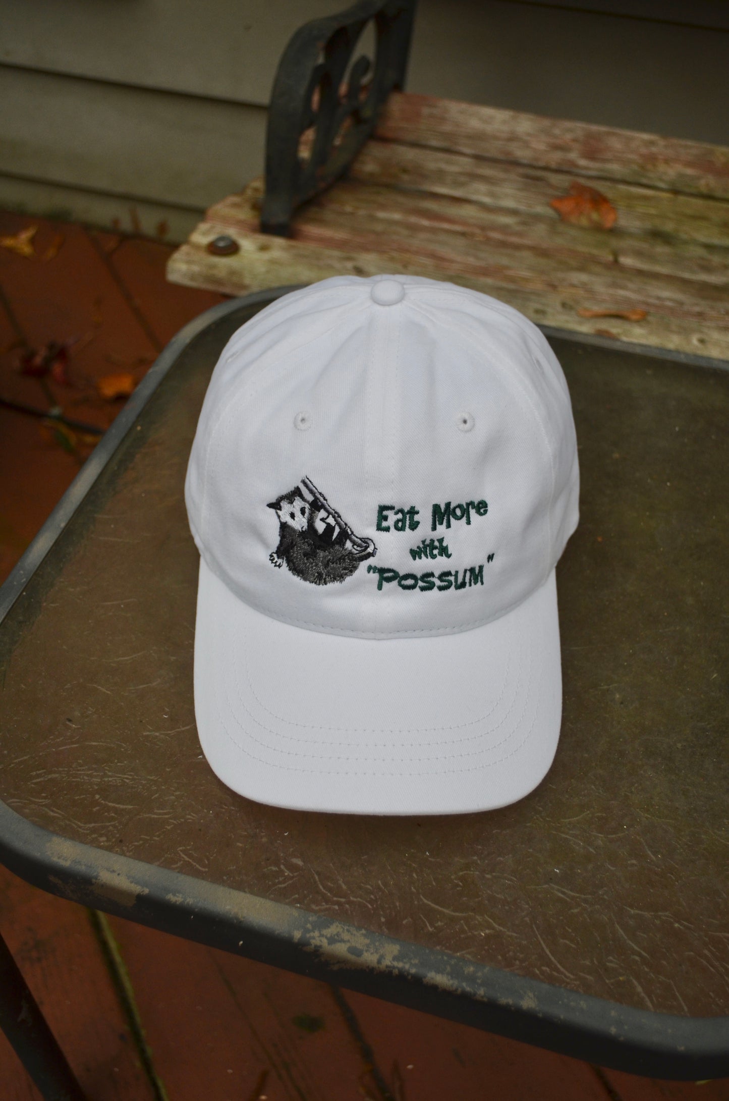 White Possum Seasoning Hat