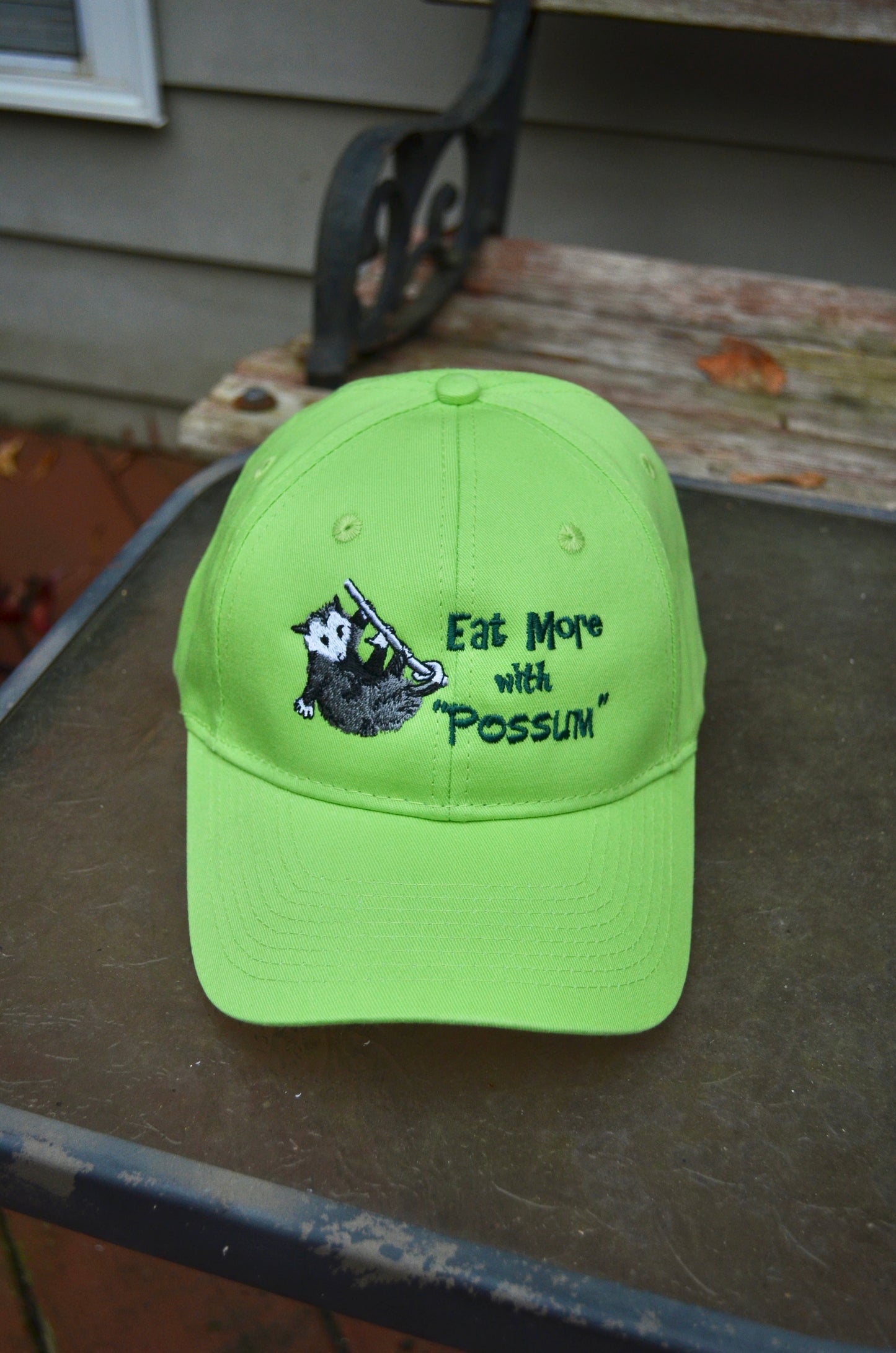 Lime Green Possum Seasoning Hat