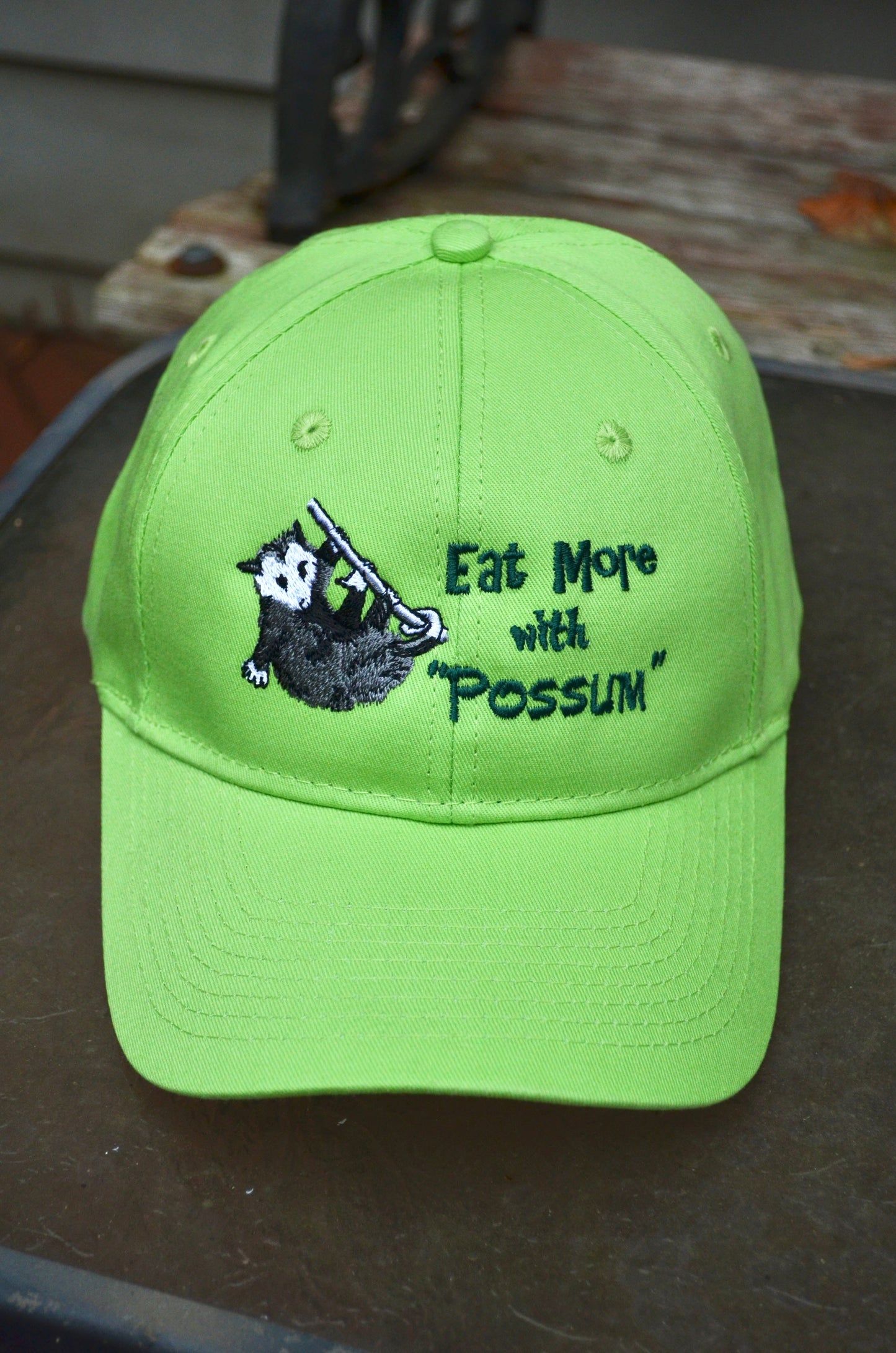 Lime Green Possum Seasoning Hat