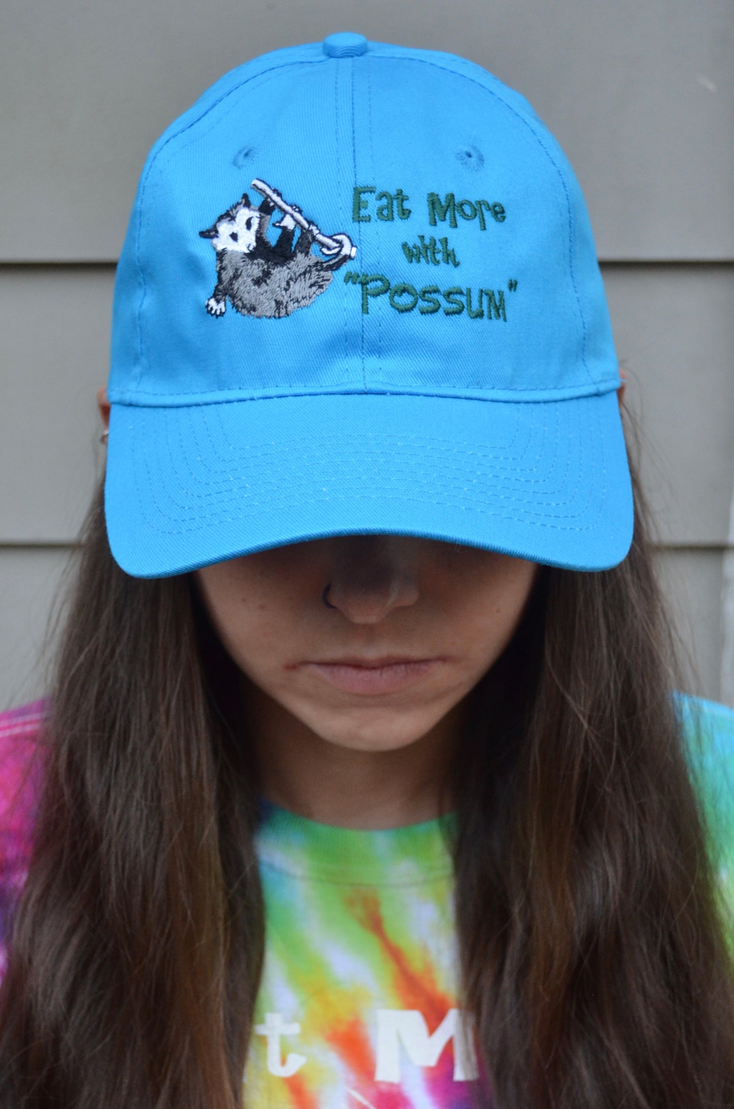 Bright Blue Possum Seasoning Hat