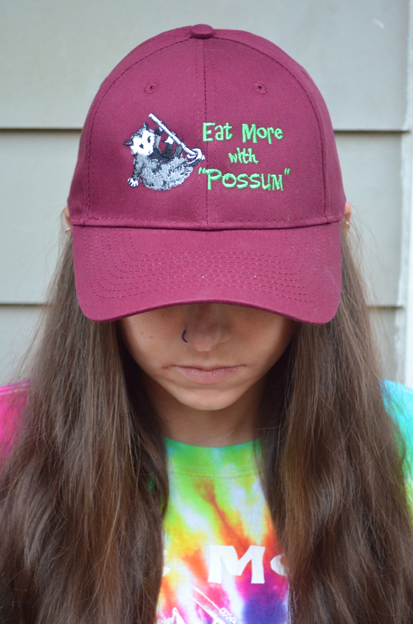 Burgundy Possum Seasoning Hat